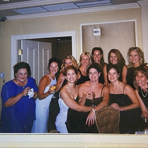 David Meister Vintage B&W Spaghetti Strap Gown Sz 4 - Picture 8 of 12